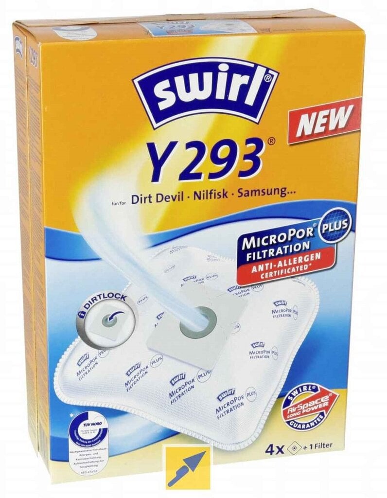 Swirl Y293 kaina ir informacija | Dulkių siurblių priedai | pigu.lt