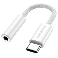 Аудиоадаптер Borofone BV15 3,5 мм — USB-C серебристый цена и информация | Адаптеры, USB-разветвители | pigu.lt