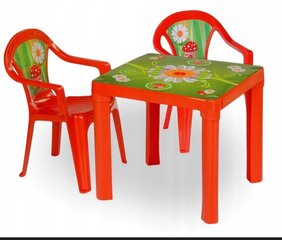 Комплект стола с двумя стульями, красный цена и информация | 3toysm Аутлет | pigu.lt