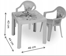 Комплект стола с двумя стульями, красный цена и информация | Детские столы и стулья | pigu.lt
