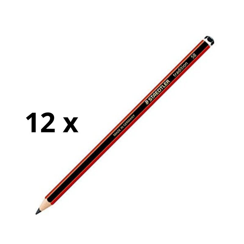 Pieštukas Staedtler Tradition 5B, 12 vnt kaina ir informacija | Piešimo, tapybos, lipdymo reikmenys | pigu.lt