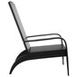 Lauko kėdė vidaXL, juoda цена и информация | Lauko kėdės, foteliai, pufai | pigu.lt