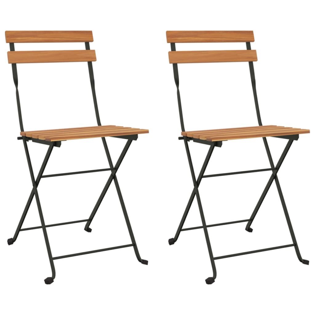 2-jų kėdžių komplektas vidaXL, rudas цена и информация | Lauko kėdės, foteliai, pufai | pigu.lt