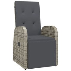 Atlošiamos sodo kėdės vidaXL, 2 vnt., pilkos kaina ir informacija | Lauko kėdės, foteliai, pufai | pigu.lt