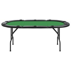 Sulankstomas pokerio stalas vidaXL, 206x106x75 cm, žalias цена и информация | Азартные игры | pigu.lt