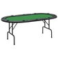 Sulankstomas pokerio stalas vidaXL, 206x106x75 cm, žalias kaina ir informacija | Azartiniai žaidimai, pokeris | pigu.lt