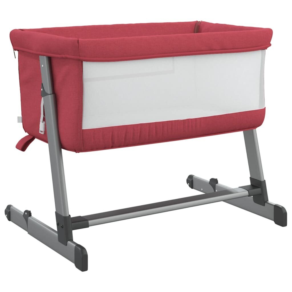 Kūdikio lovytė vidaXL, raudona kaina ir informacija | Kūdikių lovytės | pigu.lt