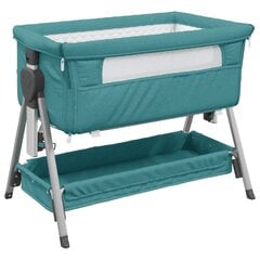 Kūdikio lovytė vidaXL, žalia kaina ir informacija | Kūdikių lovytės | pigu.lt