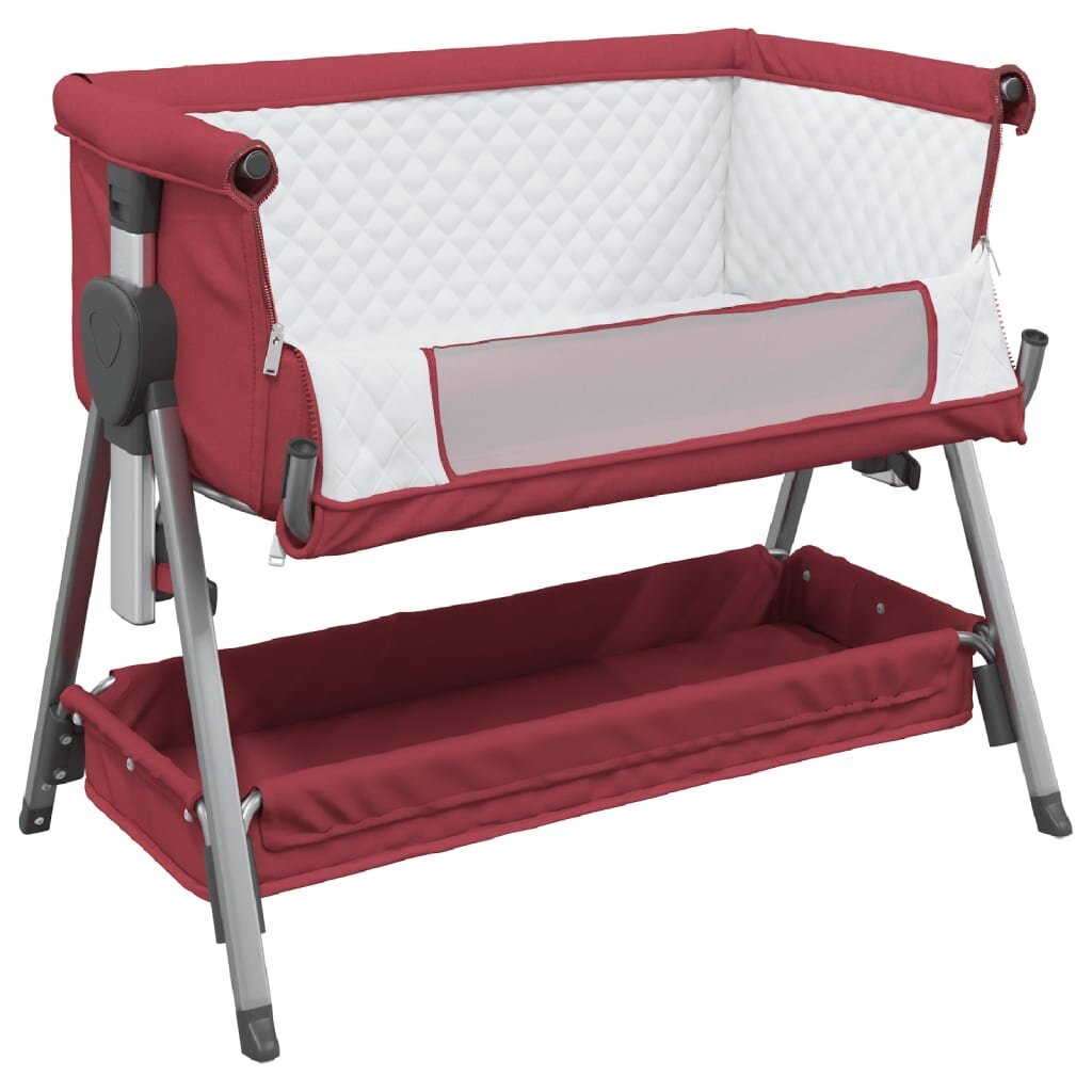 Kūdikio lovytė vidaXL, raudona цена и информация | Kūdikių lovytės | pigu.lt