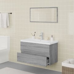 Vonios baldų komplektas vidaXL, pilkas kaina ir informacija | Vonios komplektai | pigu.lt