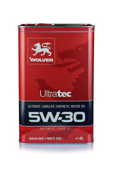 Wolver UltraTec sintetinė variklinė alyva, 5W-30, 4L kaina ir informacija | Variklinės alyvos | pigu.lt