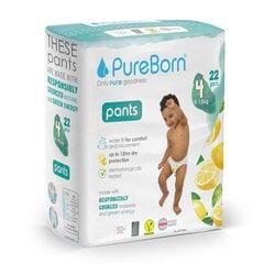 Sauskelnės-kelnaitės PureBorn S4 9-15kg, 22 vnt kaina ir informacija | Sauskelnės | pigu.lt