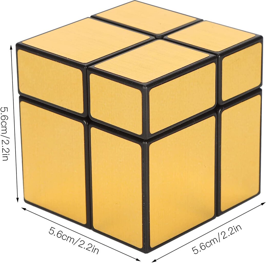 Galvosūkis Rubiko kubas 2x2, aukso spalvos kaina ir informacija | Stalo žaidimai, galvosūkiai | pigu.lt