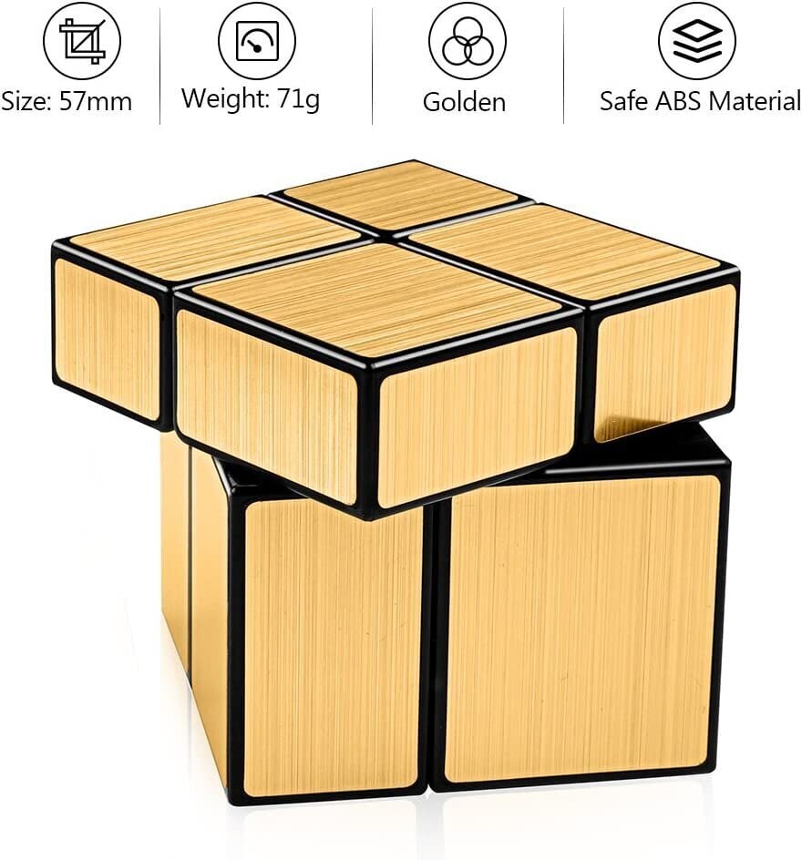 Galvosūkis Rubiko kubas 2x2, aukso spalvos kaina ir informacija | Stalo žaidimai, galvosūkiai | pigu.lt