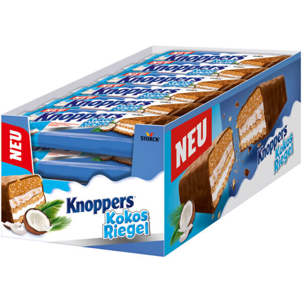 Kokosų skonio vaflinis batonėlis Knoppers, 24 x 40 g kaina ir informacija | Saldumynai | pigu.lt