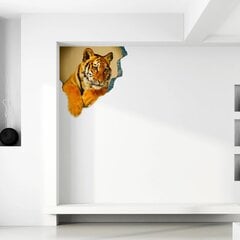 Виниловый 3D стикер на стену с тигром Стикер с Тигром Декор интерьера - 60 х 60 см цена и информация | Интерьерные наклейки | pigu.lt