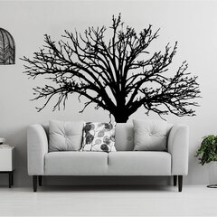 Виниловая наклейка черного цвета на стену Большое дерево Ботанический декор интерьера - 160 х 116 см цена и информация | Интерьерные наклейки | pigu.lt