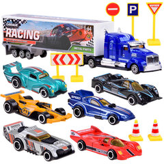 Sunkvežimis su metalinėmis mašinomis kaina ir informacija | Žaislai berniukams | pigu.lt