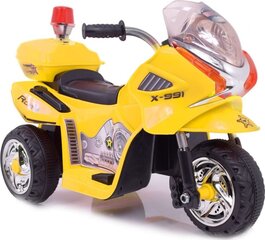 Vienvietis vaikiškas elektrinis motociklas Police WXE368, geltonas kaina ir informacija | Elektromobiliai vaikams | pigu.lt