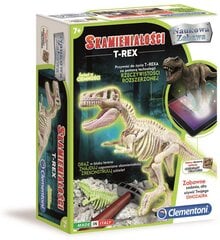 Набор молодого археолога Clementoni T-REX, светится в темноте цена и информация | Развивающие игрушки | pigu.lt