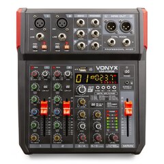 Vonyx VM-KG06 Музыкальный микшер 6-канальный интерфейс BT/DSP/USB kaina ir informacija | DJ пульты | pigu.lt