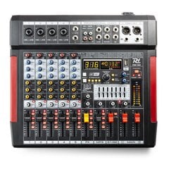 PDM-T604 Сценический микшер 6-канальный DSP/MP3 цена и информация | DJ пульты | pigu.lt