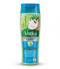 Šampūnas plaukų apimčiai Coconut MutiVit Dabur Vatika, 400 ml цена и информация | Шампуни | pigu.lt