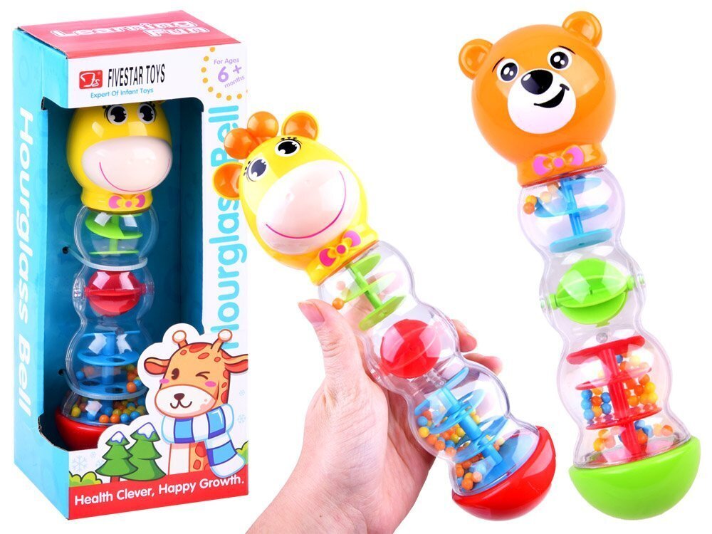 Edukaciniai barškučiai Žirafa ir Meškiukas Five Star Toys, 2 vnt. цена и информация | Žaislai kūdikiams | pigu.lt