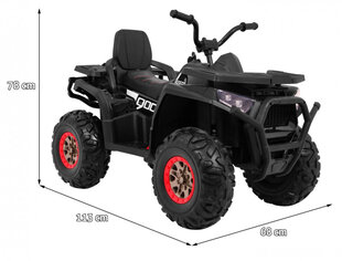 Vienvietis vaikiškas elektromobilis Quad ATV Desert, Juodas kaina ir informacija | Elektromobiliai vaikams | pigu.lt