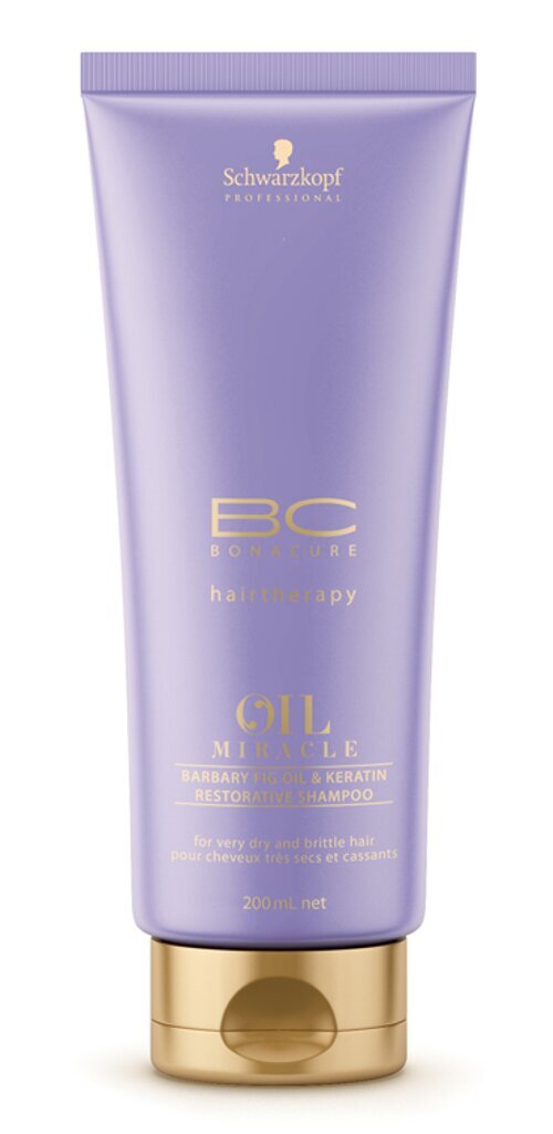 Atstatomasis plaukų šampūnas su figų aliejumi Schwarzkopf Professional BC Bonacure Oil Miracle Barbary Fig Oil & Keratin 200 ml цена и информация | Šampūnai | pigu.lt