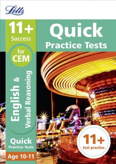 11plus Verbal Reasoning Quick Practice Tests Age 10-11 Year 6: For the 2023 Cem Tests, Age 10-11, 11plus Verbal Reasoning Quick Practice Tests Age 10-11 for the CEM tests kaina ir informacija | Užsienio kalbos mokomoji medžiaga | pigu.lt