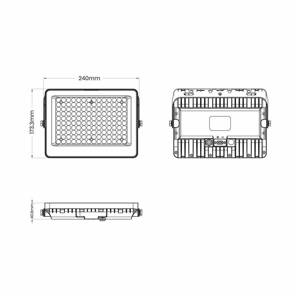 Prožektorius su saulės baterija Eko-Light Fokus 100W 1300lm 6000K цена и информация | Lauko šviestuvai | pigu.lt