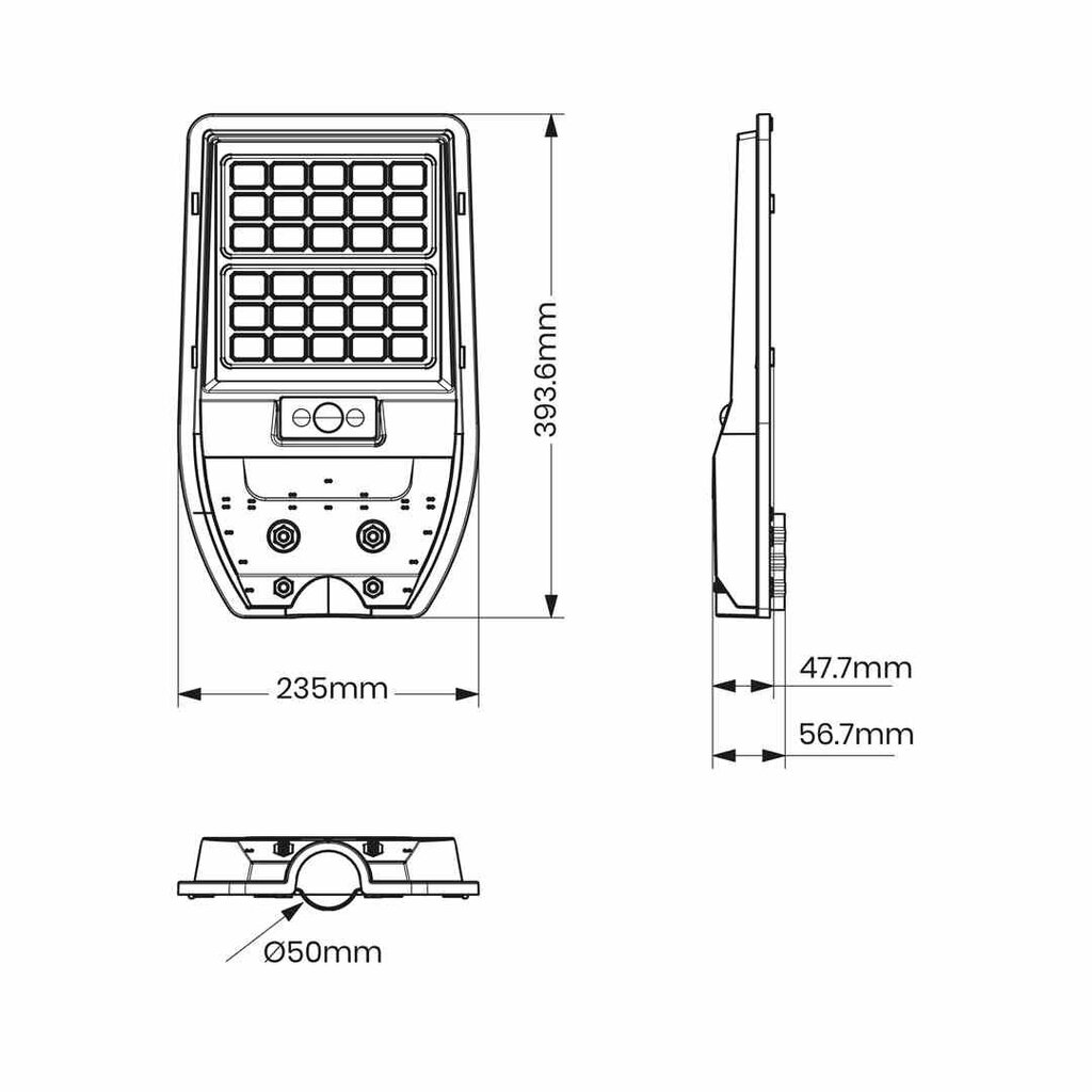 Lauko žibintas su saulės baterija Eko-Light Via 50W 500lm 6000K kaina ir informacija | Lauko šviestuvai | pigu.lt