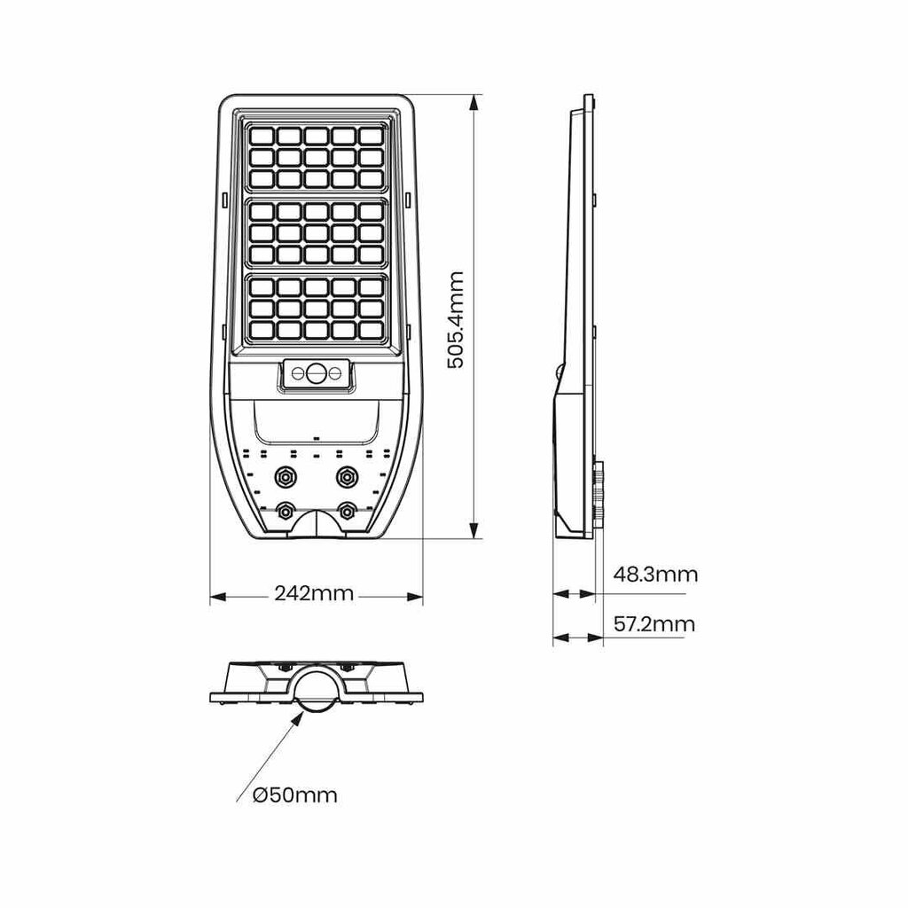 Lauko žibintas su saulės baterija Eko-Light 100W 1200lm 6000K цена и информация | Lauko šviestuvai | pigu.lt