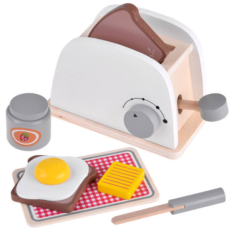 Žaislinis medinis skrudintuvas su priedais Little Chef, ZA4122, 8 d. kaina ir informacija | Žaislai mergaitėms | pigu.lt