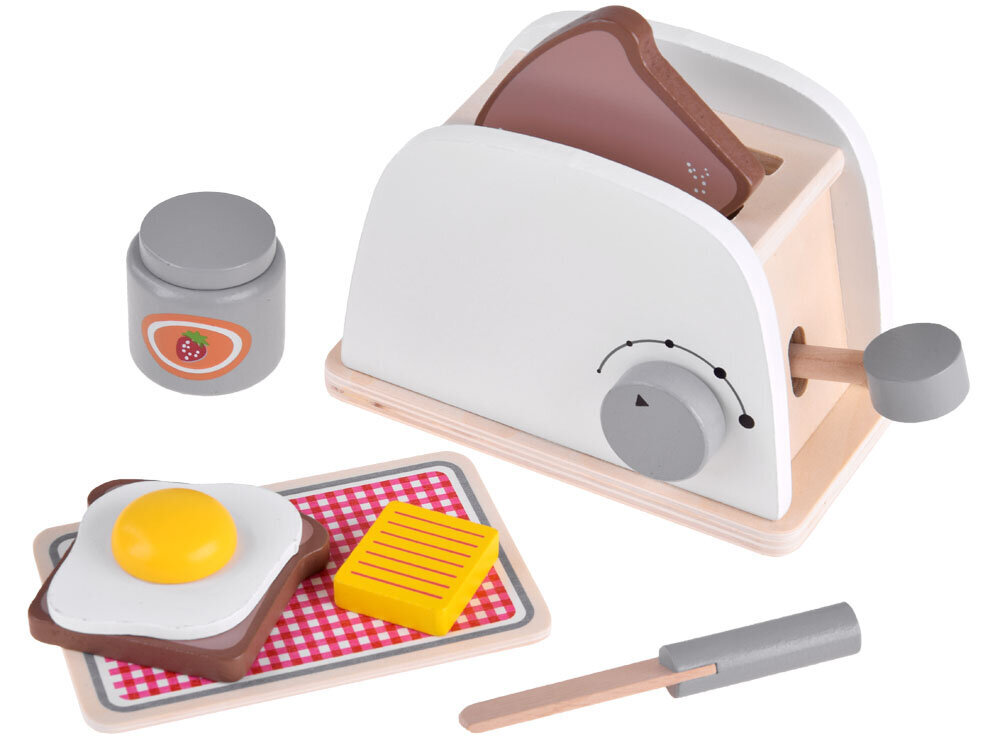 Žaislinis medinis skrudintuvas su priedais Little Chef, ZA4122, 8 d. kaina ir informacija | Žaislai mergaitėms | pigu.lt