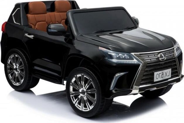 Dvivietis vaikiškas elektromobilis Lexus LX-570, juodas kaina ir informacija | Elektromobiliai vaikams | pigu.lt