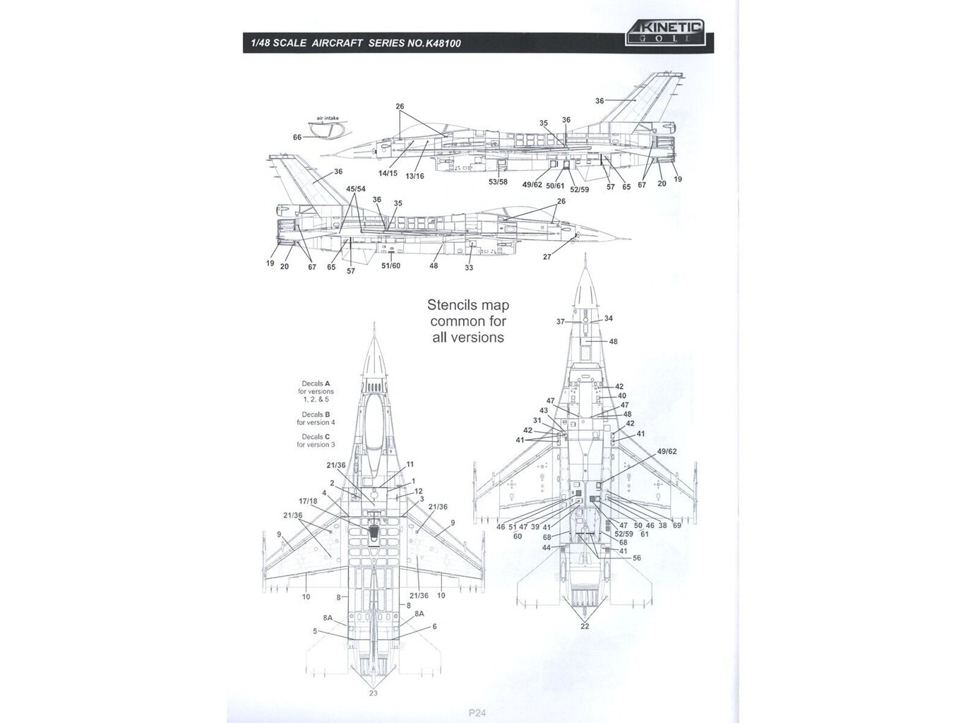 Surenkamas modelis Kinetic F-16A MLU NATO Viper, 1/48, 48100 kaina ir informacija | Konstruktoriai ir kaladėlės | pigu.lt