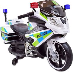 Vienvietis vaikiškas policijos motociklas BEJ8188, baltas kaina ir informacija | Elektromobiliai vaikams | pigu.lt