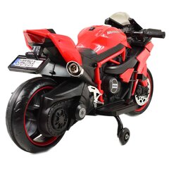 Vienvietis vaikiškas elektrinis motociklas Super Racer, raudonas kaina ir informacija | Elektromobiliai vaikams | pigu.lt