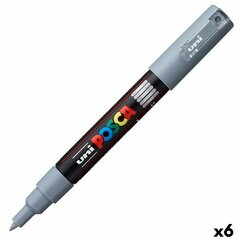 Фетр POSCA PC-1M Темно-серый (6 штук) цена и информация | Письменные принадлежности | pigu.lt