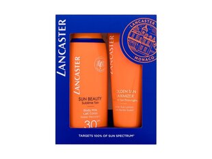 Rinkinys nuo saulės Lancaster Sun Beauty vyrams/moterims: kūno losjonas, 125 ml + kūno losjonas SPF30, 175 ml kaina ir informacija | Kremai nuo saulės | pigu.lt