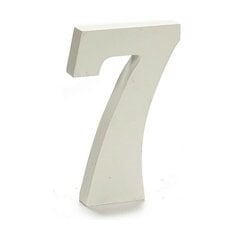 Номера 7 Деревянный Белый (1,8 x 21 x 17 cm) (12 штук) цена и информация | Почтовые ящики, номера для дома | pigu.lt