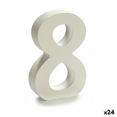 Номера 8 Деревянный Белый (1,8 x 21 x 17 cm) (12 штук) цена и информация | Почтовые ящики, номера для дома | pigu.lt
