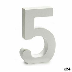 Номера 5 Деревянный Белый (1,8 x 21 x 17 cm) (12 штук) цена и информация | Почтовые ящики, номера для дома | pigu.lt