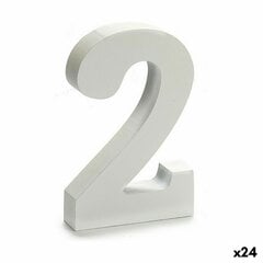 Номера 2 Деревянный Белый (1,8 x 21 x 17 cm) (12 штук) цена и информация | Почтовые ящики, номера для дома | pigu.lt