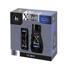 Kosmetikos rinkinys Jean Marc X Black vyrams: dezodorantas 150 ml + dušo želė 300 ml цена и информация | Масла, гели для душа | pigu.lt