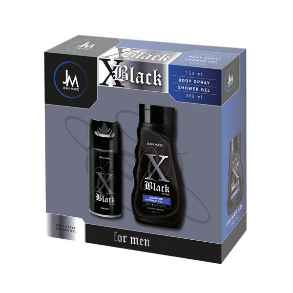 Kosmetikos rinkinys Jean Marc X Black vyrams: dezodorantas 150 ml + dušo želė 300 ml цена и информация | Dušo želė, aliejai | pigu.lt