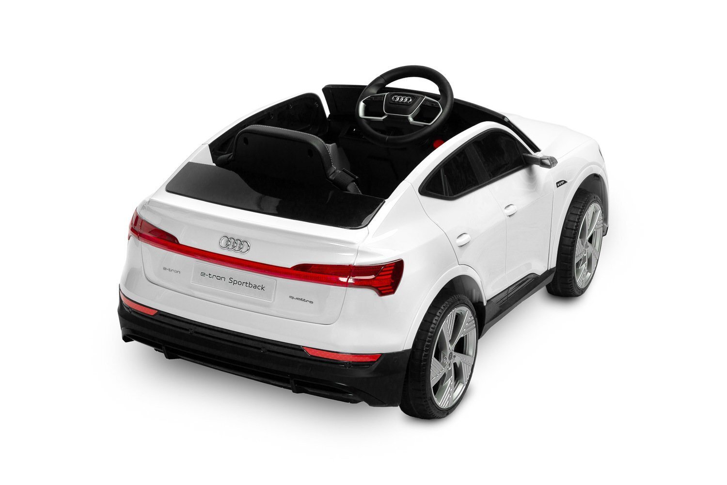 Vienvietis vaikiškas elektromobilis Toyz Audi E-tron Sportback, baltas kaina ir informacija | Elektromobiliai vaikams | pigu.lt