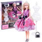 Lėlė su puošnia suknele ir aksesuarais Emily, rožinė, 30cm kaina ir informacija | Žaislai mergaitėms | pigu.lt